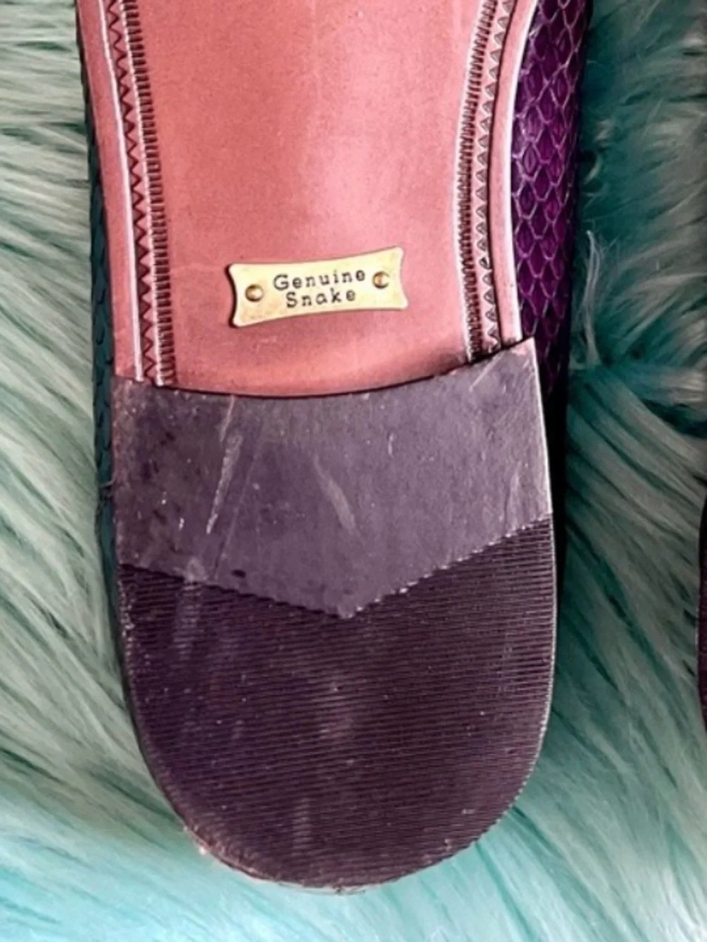 Giorgio Brutini Snake Skin Purple Vintage Loafers Men’s Size 11 Dress Shoes